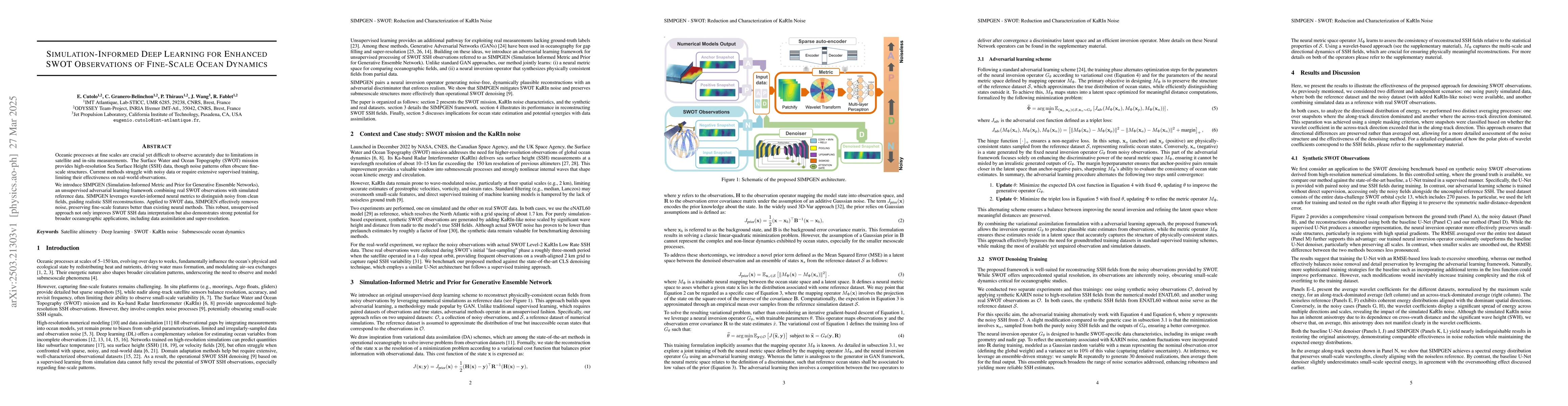 Thumbnail for Simulation-informed deep learning for enhanced SWOT observations of
  fine-scale ocean dynamics