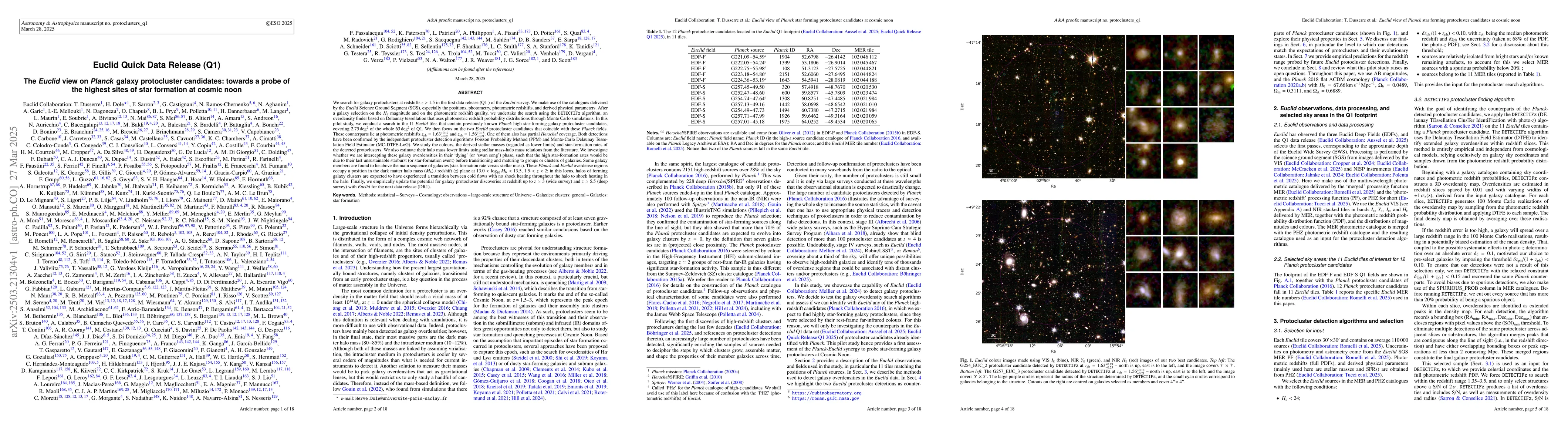 Thumbnail for Euclid Quick Data Release (Q1). The Euclid view on Planck galaxy
  protocluster candidates: towards a probe of the highest sites of star
  formation at cosmic noon