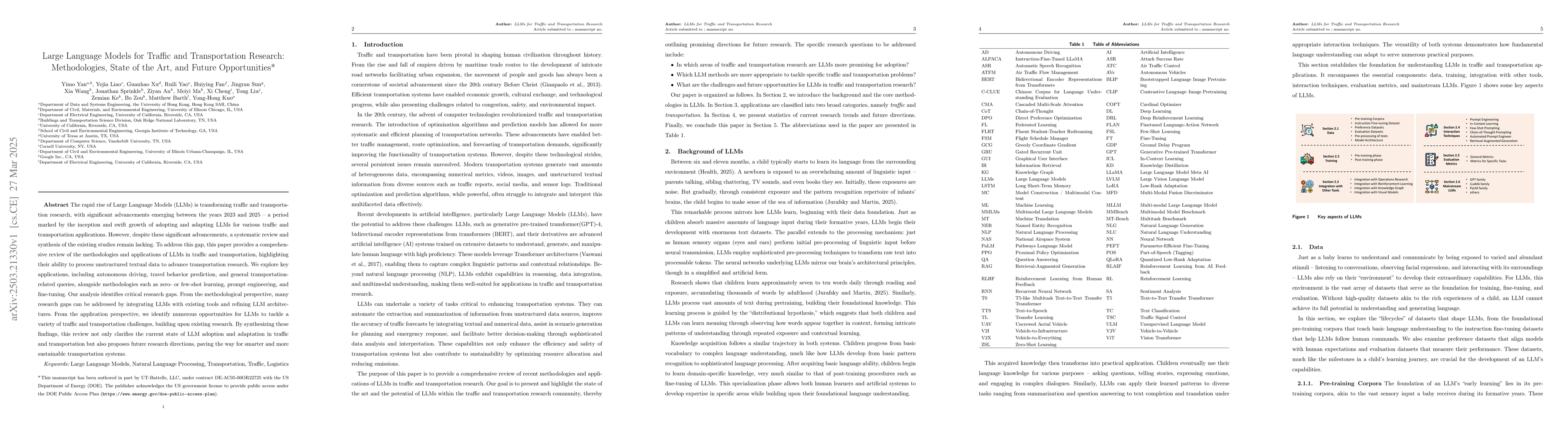 Thumbnail for Large Language Models for Traffic and Transportation Research:
  Methodologies, State of the Art, and Future Opportunities