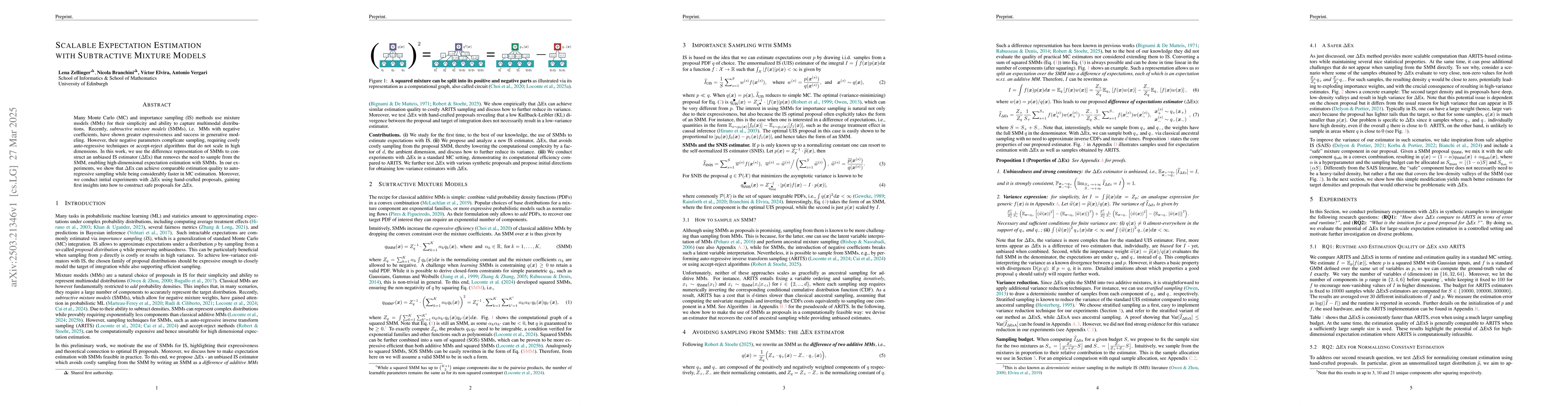 Thumbnail for Scalable Expectation Estimation with Subtractive Mixture Models