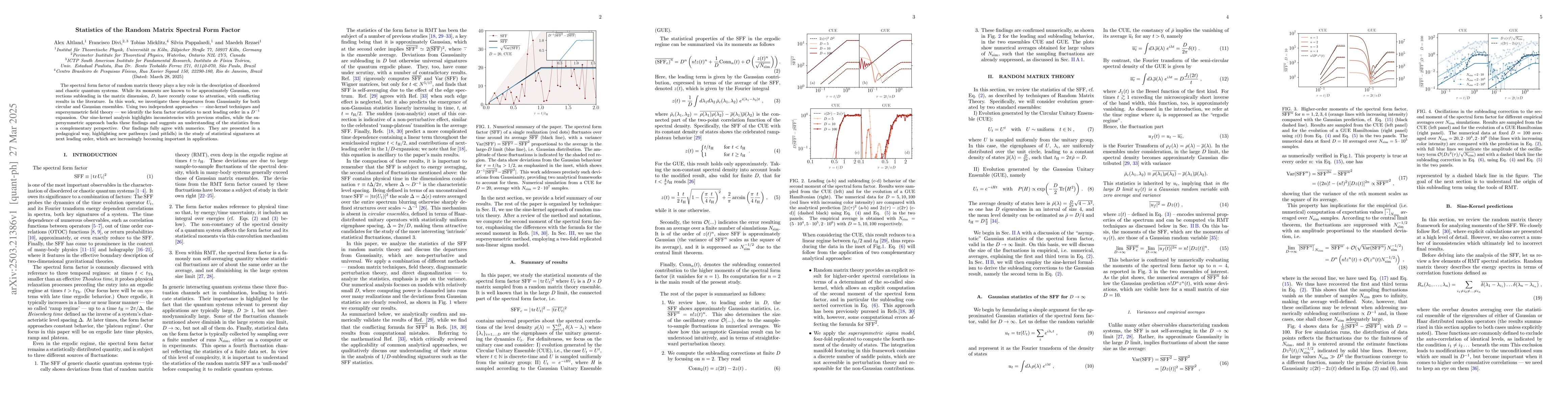 Thumbnail for Statistics of the Random Matrix Spectral Form Factor