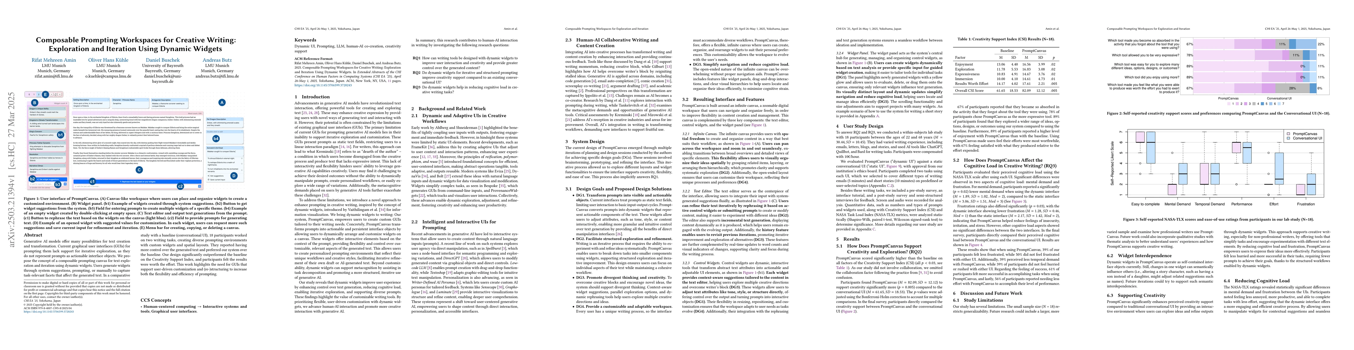 Thumbnail for Composable Prompting Workspaces for Creative Writing: Exploration and
  Iteration Using Dynamic Widgets