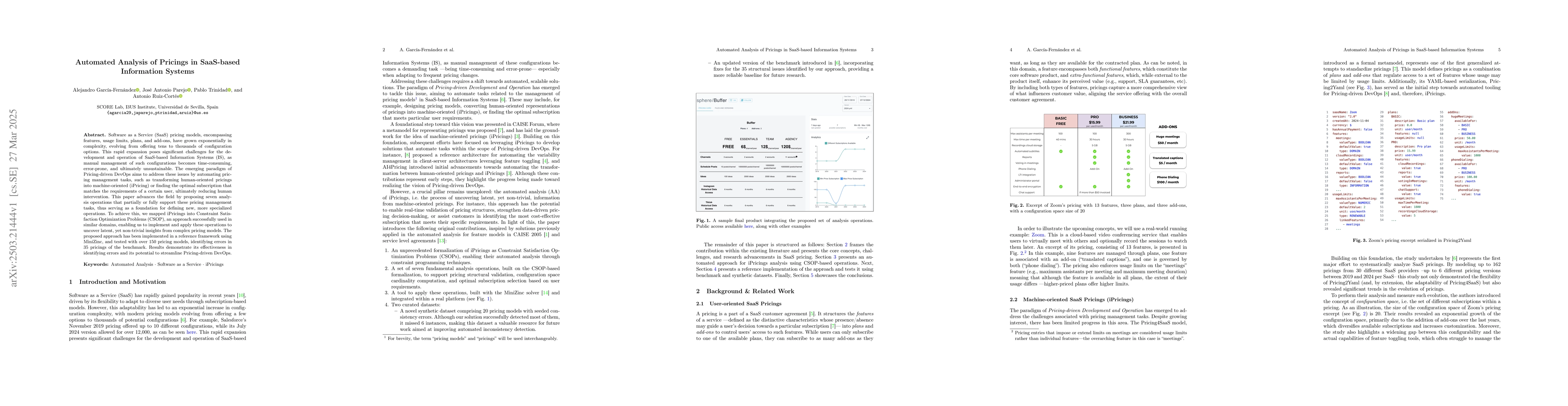 Thumbnail for Automated Analysis of Pricings in SaaS-based Information Systems