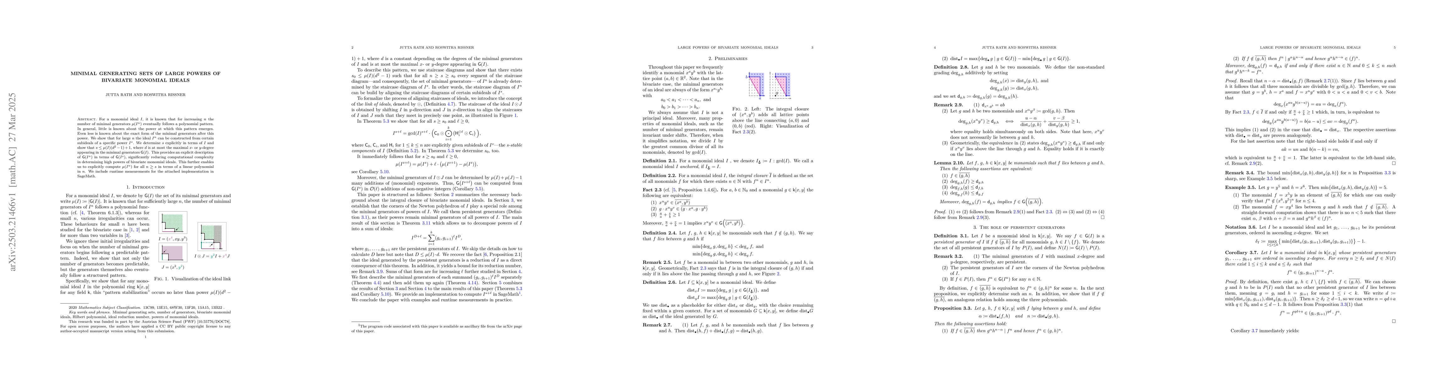 Thumbnail for Minimal generating sets of large powers of bivariate monomial ideals