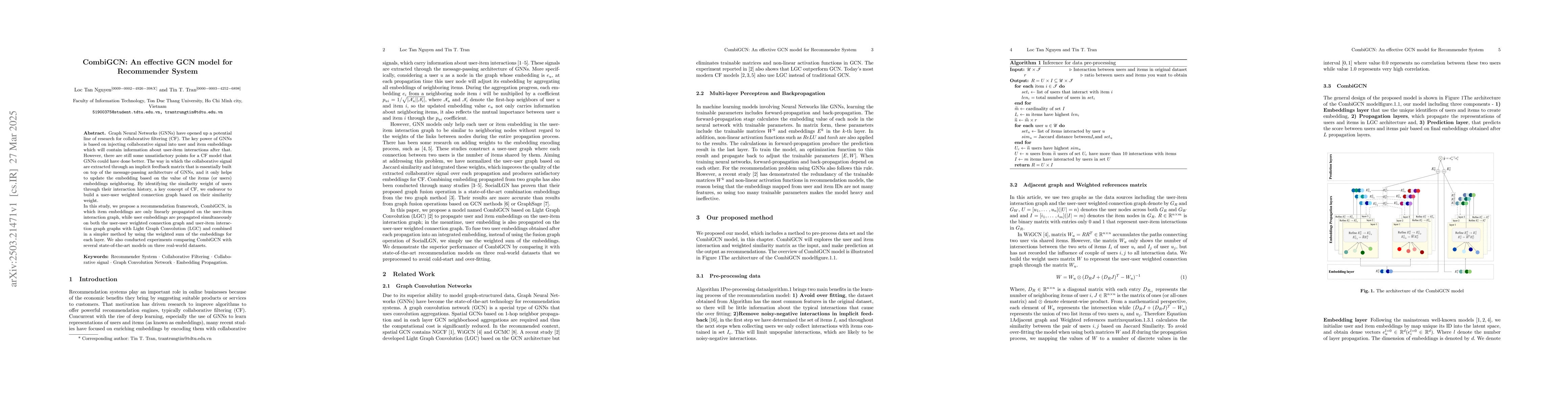 Thumbnail for CombiGCN: An effective GCN model for Recommender System
