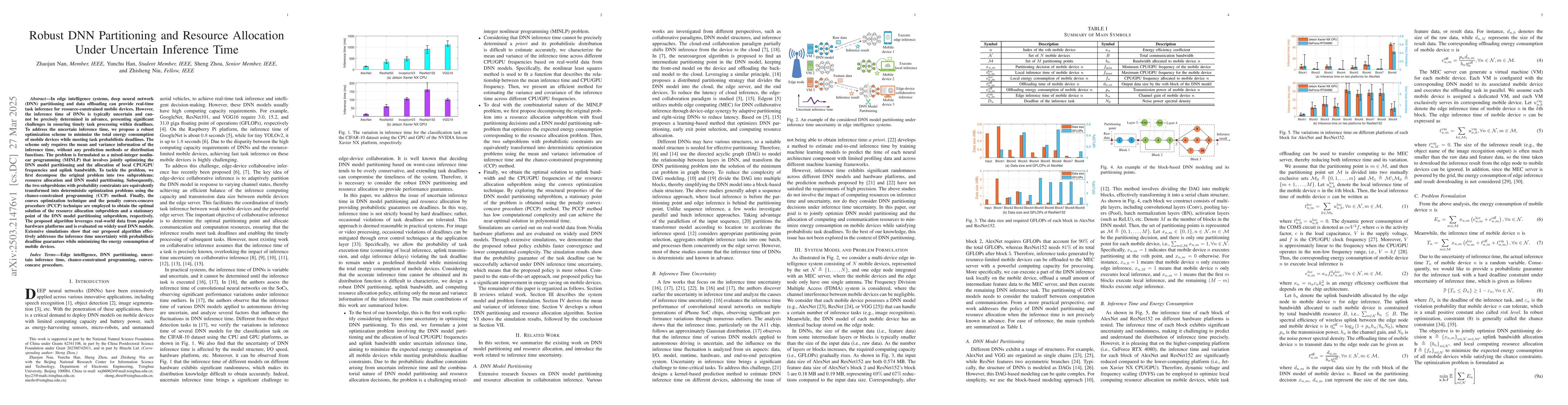 Thumbnail for Robust DNN Partitioning and Resource Allocation Under Uncertain
  Inference Time