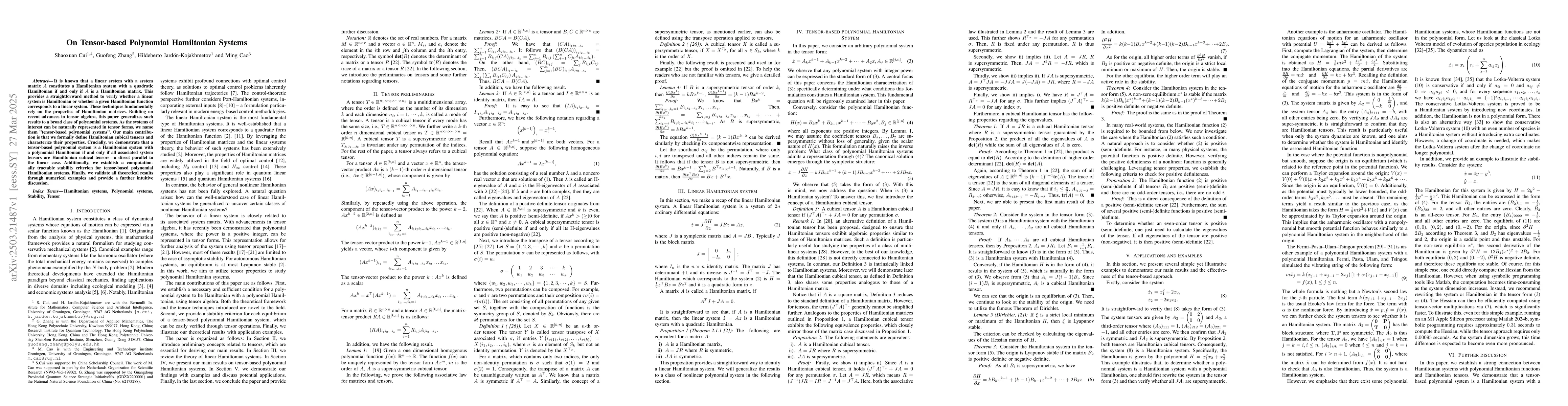 Thumbnail for On Tensor-based Polynomial Hamiltonian Systems