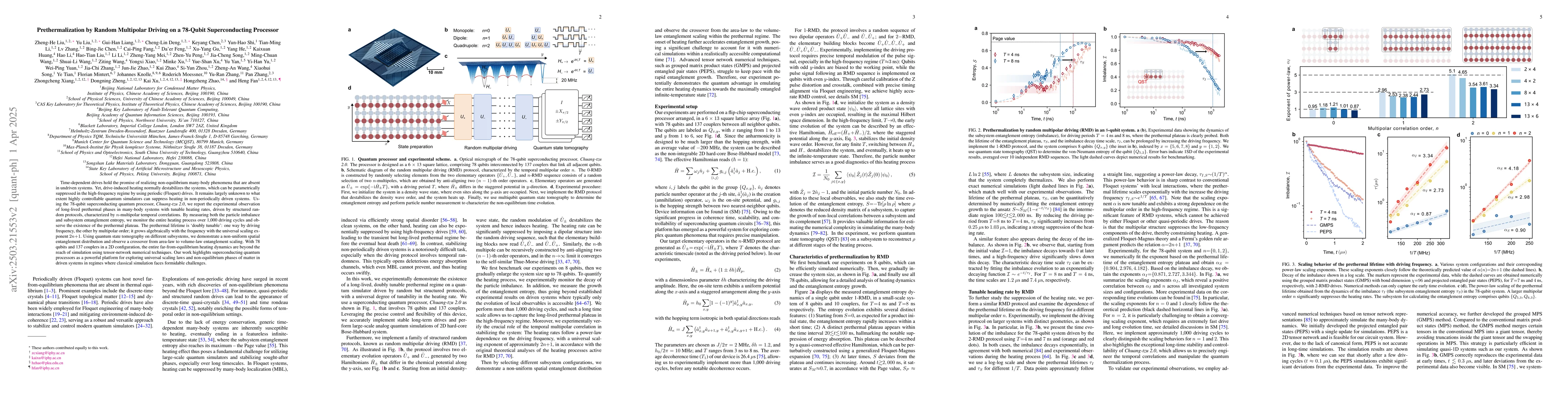 Thumbnail for Prethermalization by Random Multipolar Driving on a 78-Qubit
  Superconducting Processor