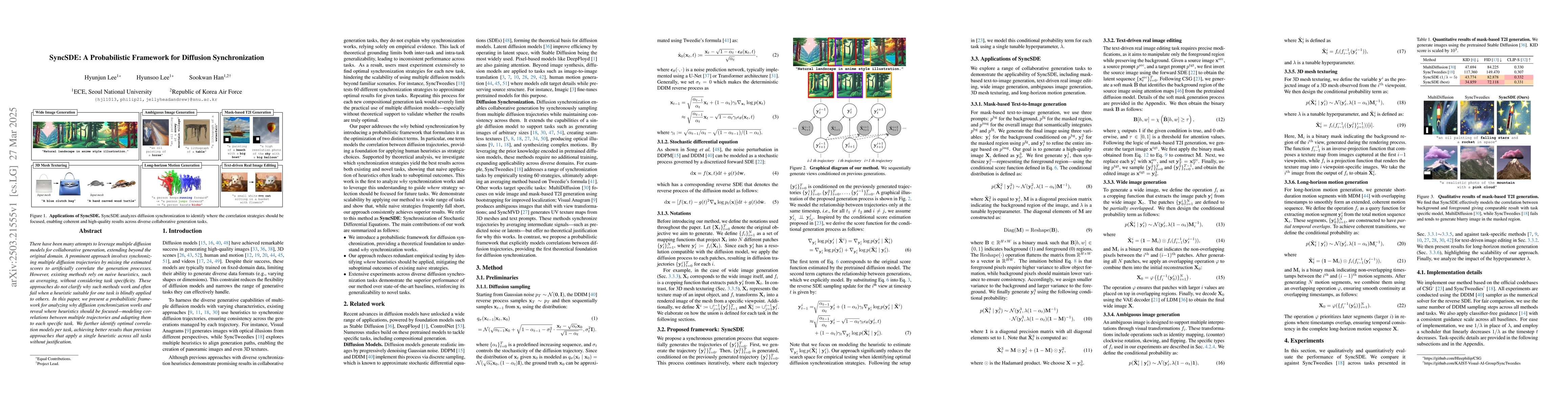 Thumbnail for SyncSDE: A Probabilistic Framework for Diffusion Synchronization