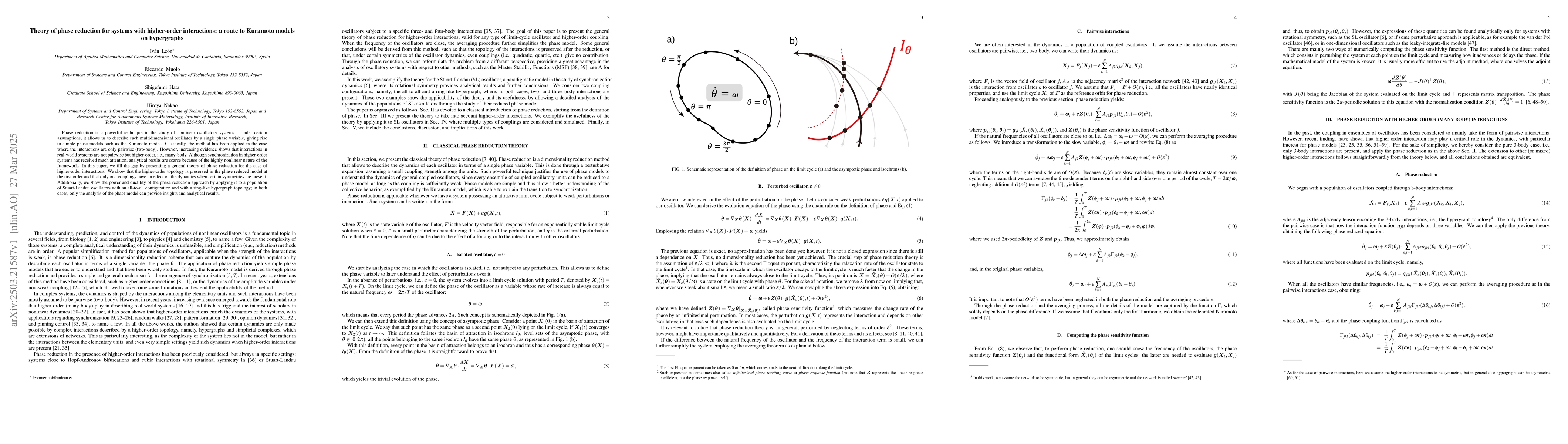 Thumbnail for Theory of phase reduction for systems with higher-order interactions: a
  route to Kuramoto models on hypergraphs