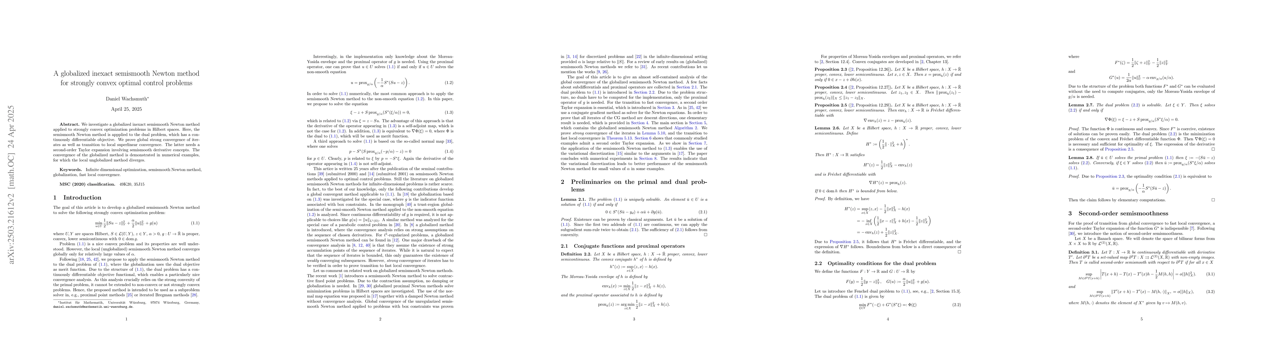 Thumbnail for A globalized inexact semismooth Newton method for strongly convex
  optimal control problems