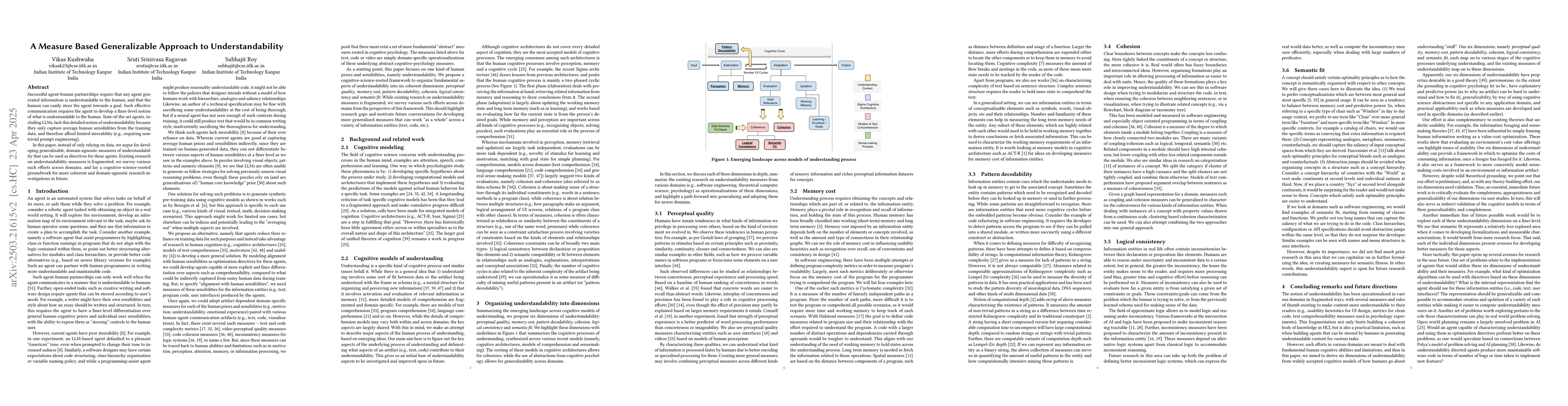 Thumbnail for A Measure Based Generalizable Approach to Understandability