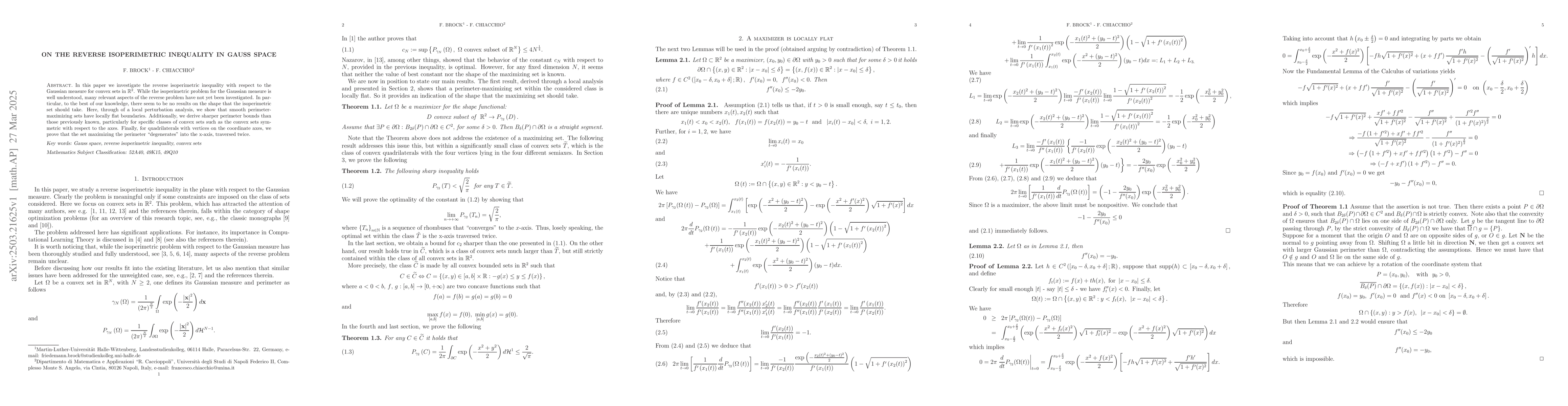 Thumbnail for On the reverse isoperimetric inequality in Gauss space