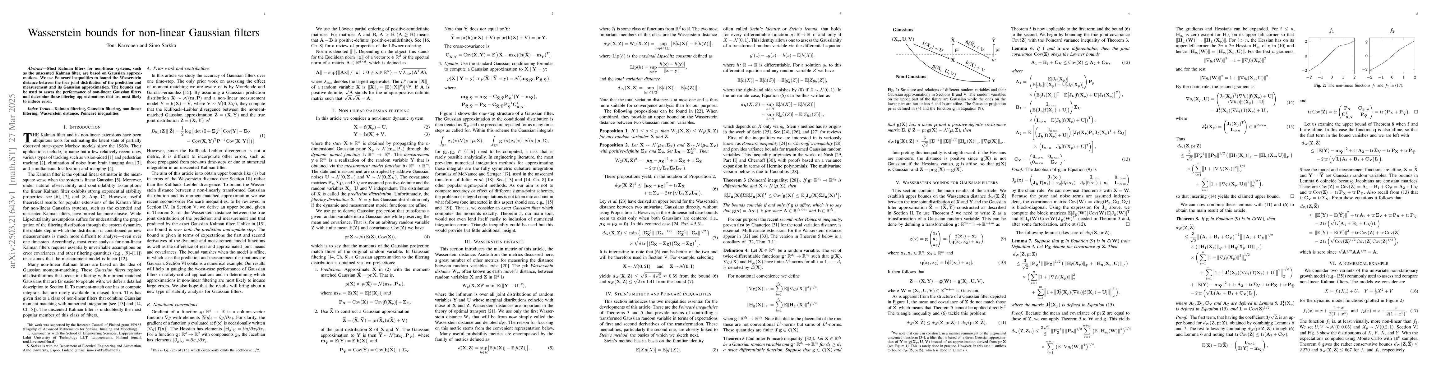 Thumbnail for Wasserstein bounds for non-linear Gaussian filters