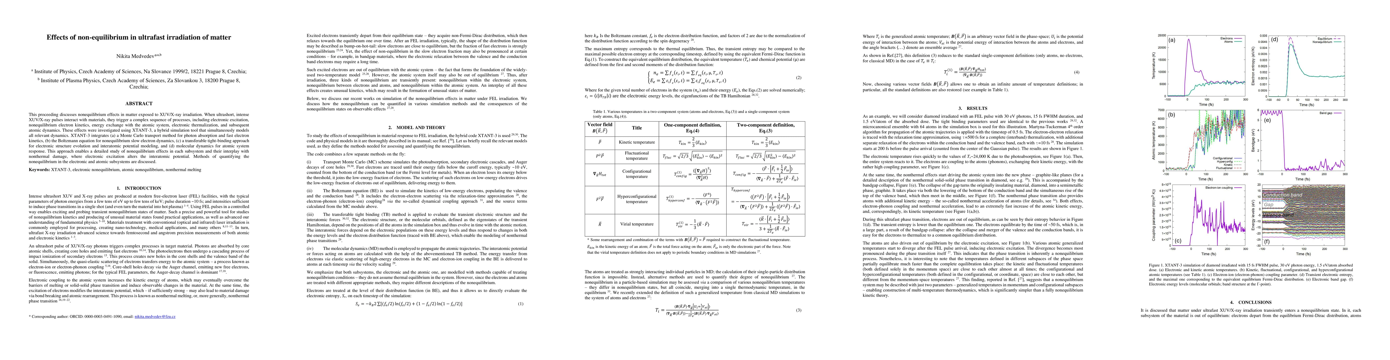 Thumbnail for Effects of non-equilibrium in ultrafast irradiation of matter