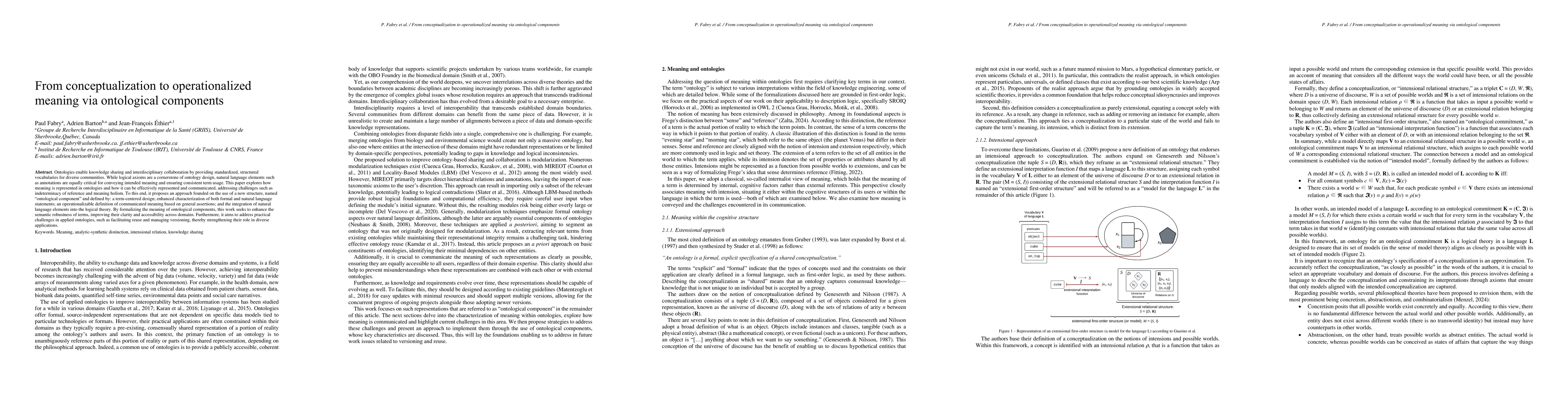 Thumbnail for From conceptualization to operationalized meaning via ontological
  components