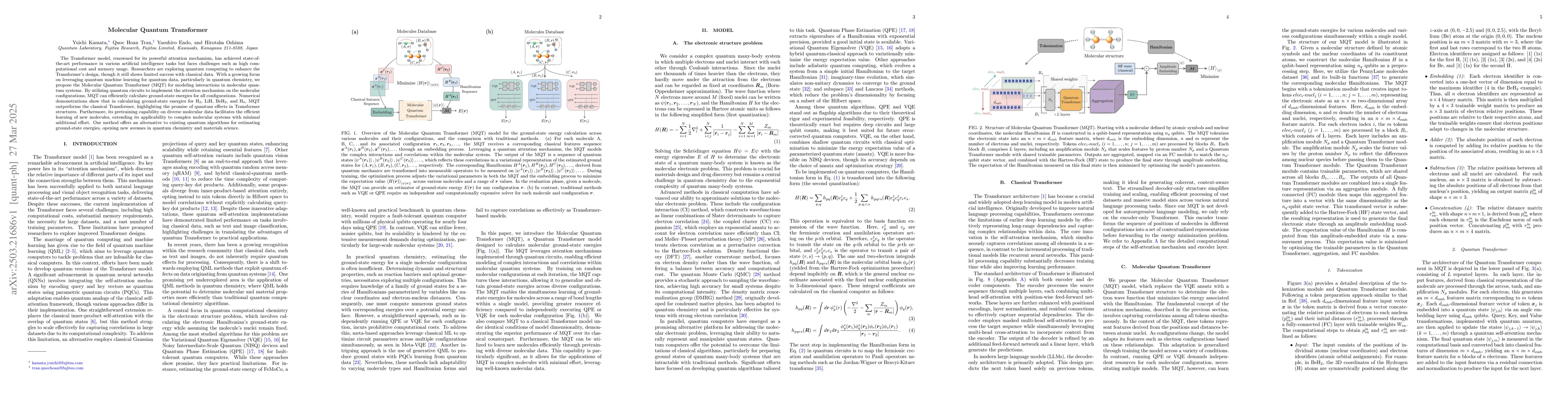 Thumbnail for Molecular Quantum Transformer