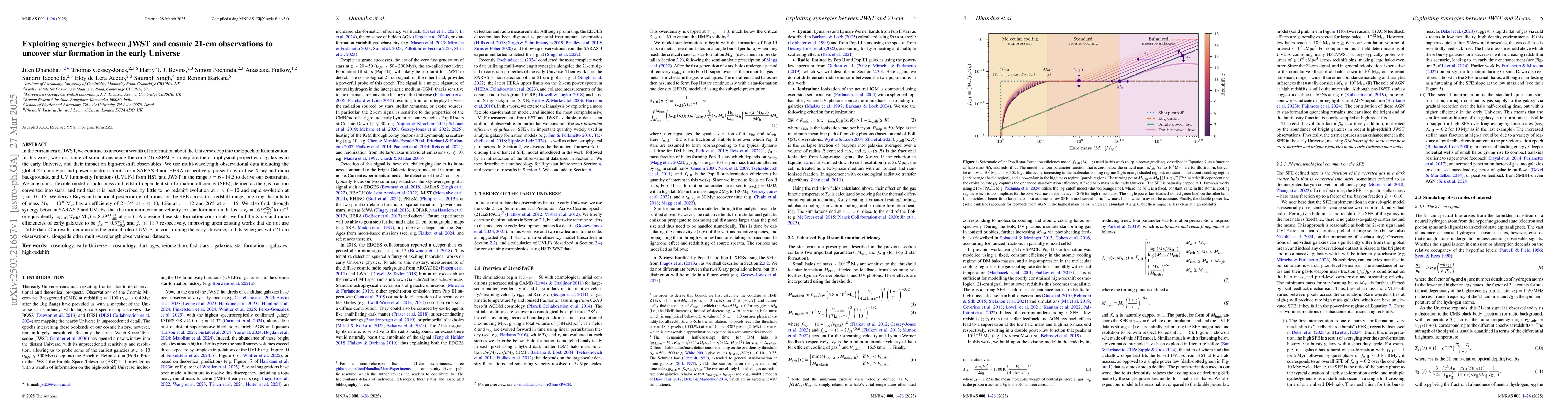Thumbnail for Exploiting synergies between JWST and cosmic 21-cm observations to
  uncover star formation in the early Universe