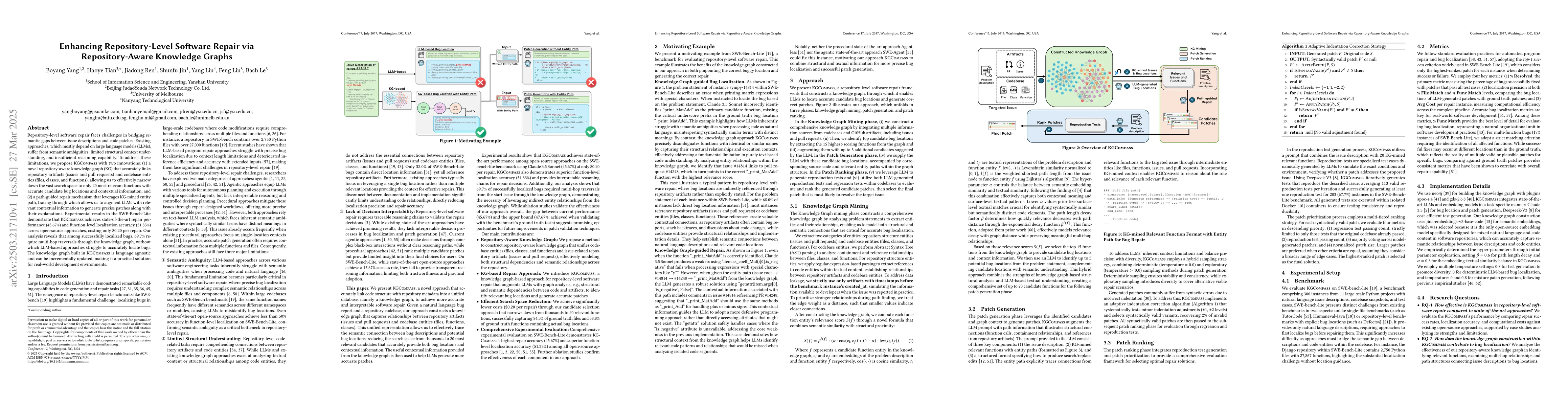 Thumbnail for Enhancing Repository-Level Software Repair via Repository-Aware
  Knowledge Graphs
