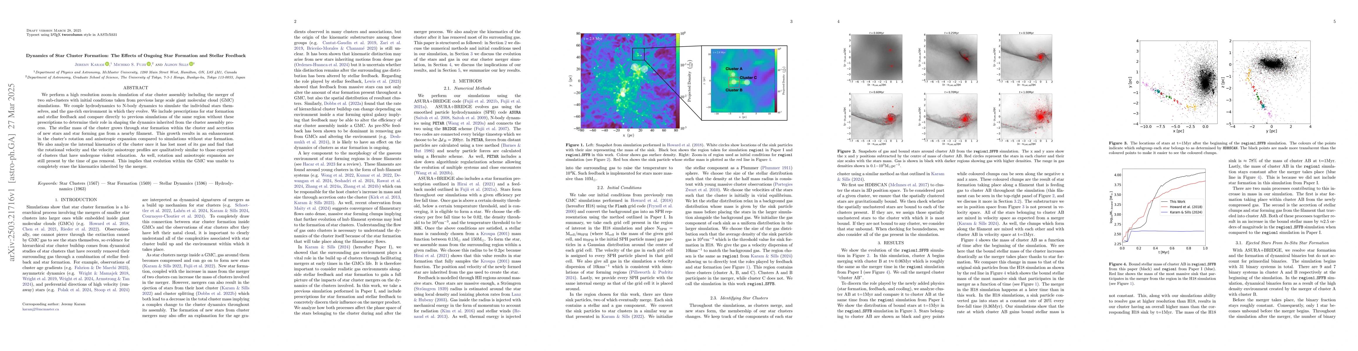 Thumbnail for Dynamics of Star Cluster Formation: The Effects of Ongoing Star
  Formation and Stellar Feedback