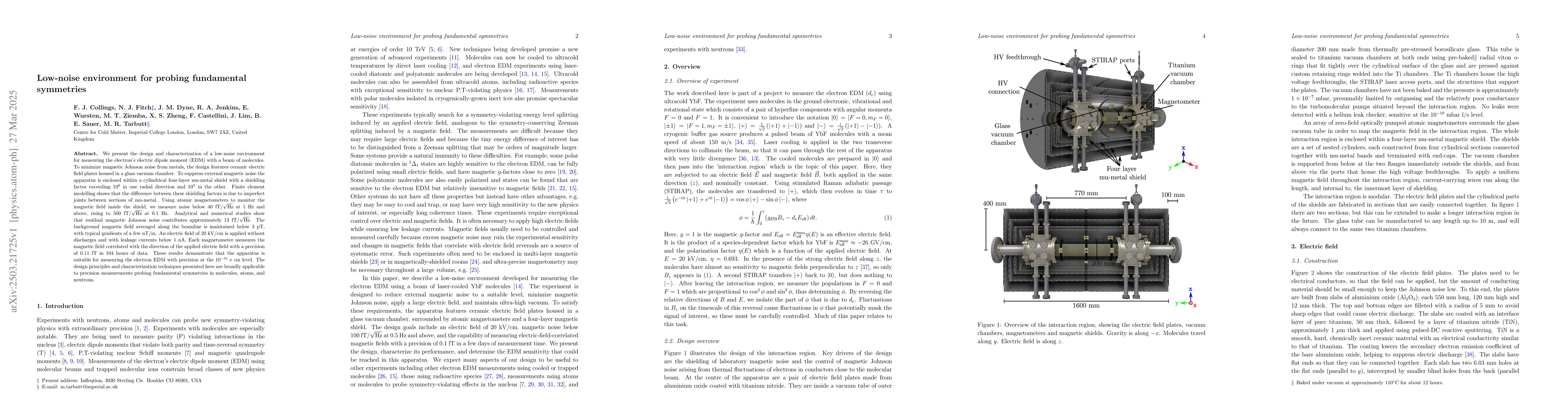 Thumbnail for Low-noise environment for probing fundamental symmetries