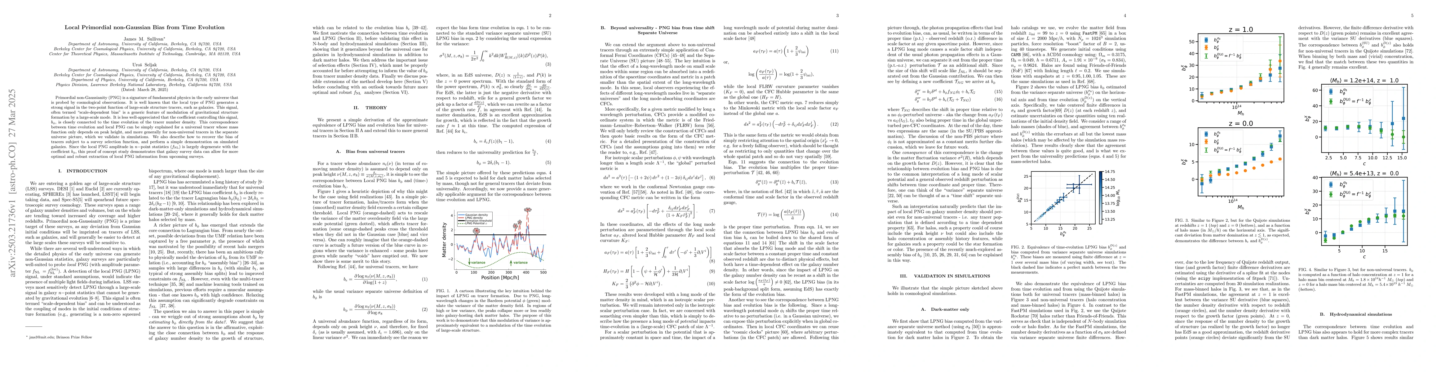 Thumbnail for Local Primordial non-Gaussian Bias from Time Evolution