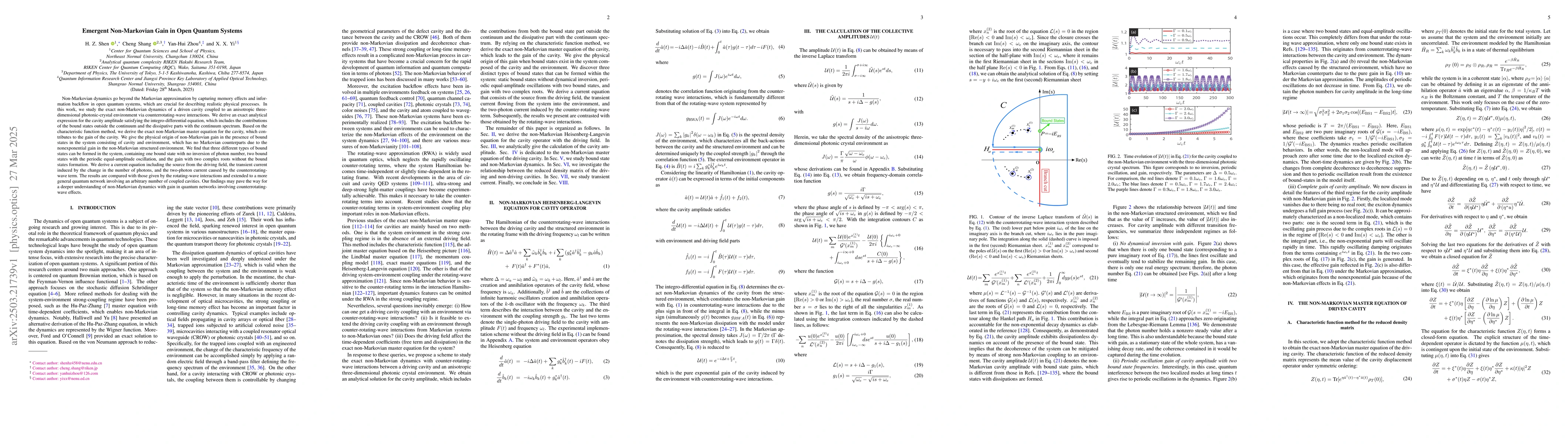 Thumbnail for Emergent Non-Markovian Gain in Open Quantum Systems
