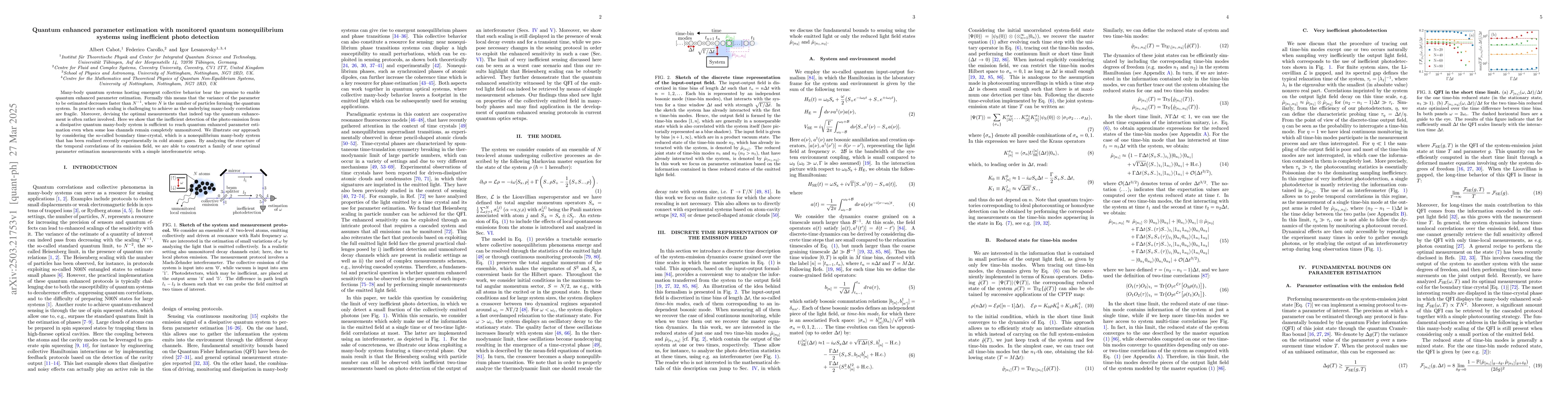 Thumbnail for Quantum enhanced parameter estimation with monitored quantum
  nonequilibrium systems using inefficient photo detection