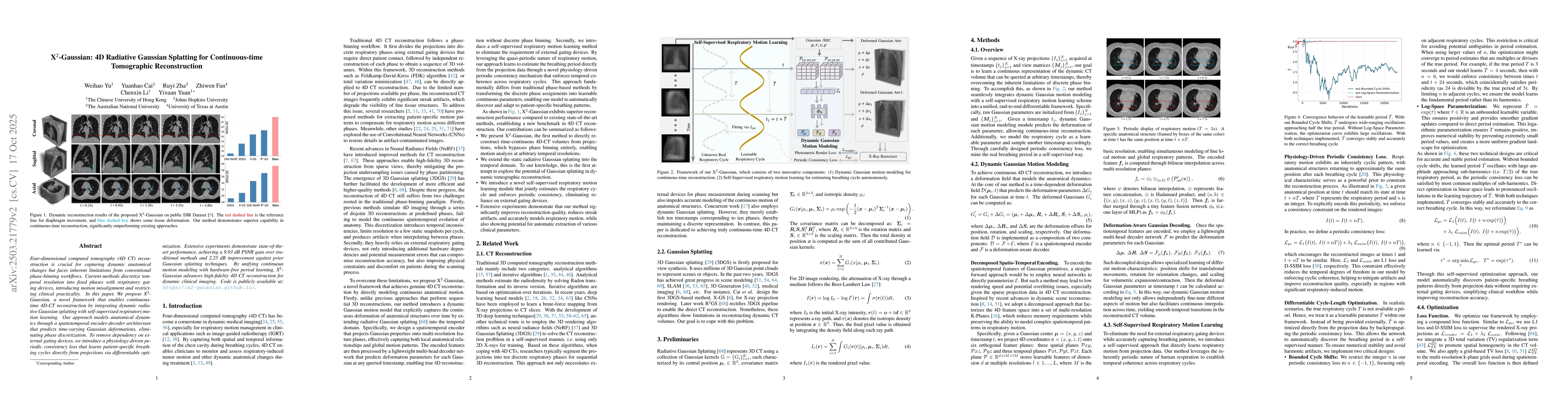 Thumbnail for X$^{2}$-Gaussian: 4D Radiative Gaussian Splatting for Continuous-time
  Tomographic Reconstruction