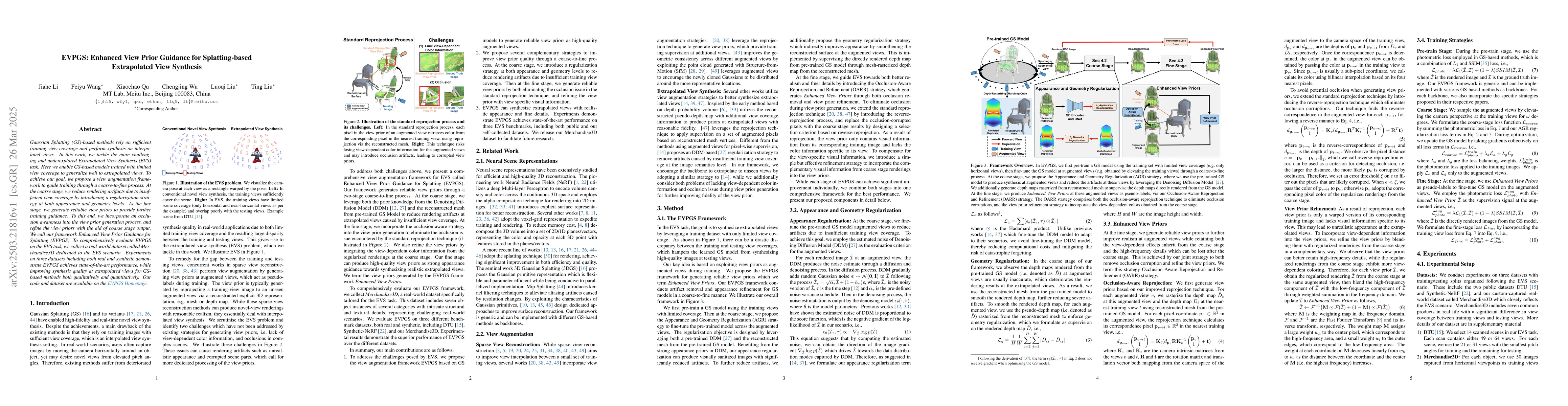 Thumbnail for EVPGS: Enhanced View Prior Guidance for Splatting-based Extrapolated
  View Synthesis