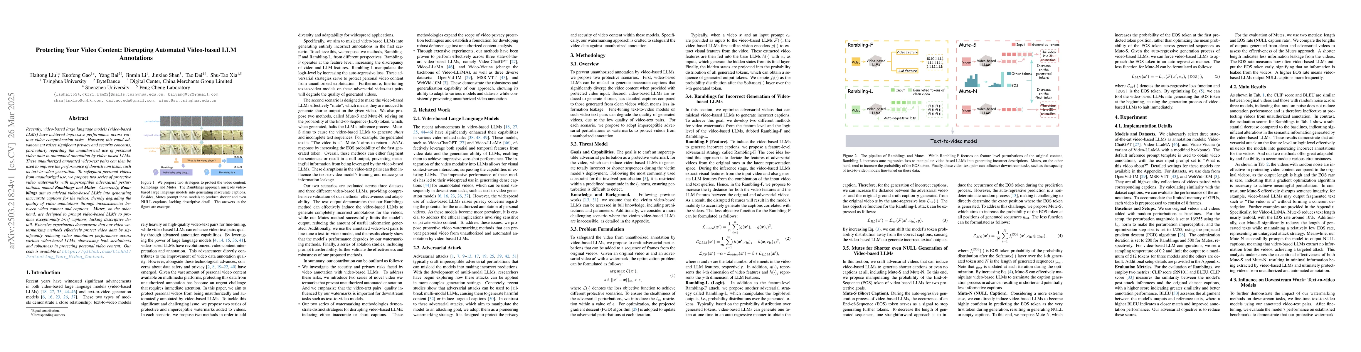 Thumbnail for Protecting Your Video Content: Disrupting Automated Video-based LLM
  Annotations