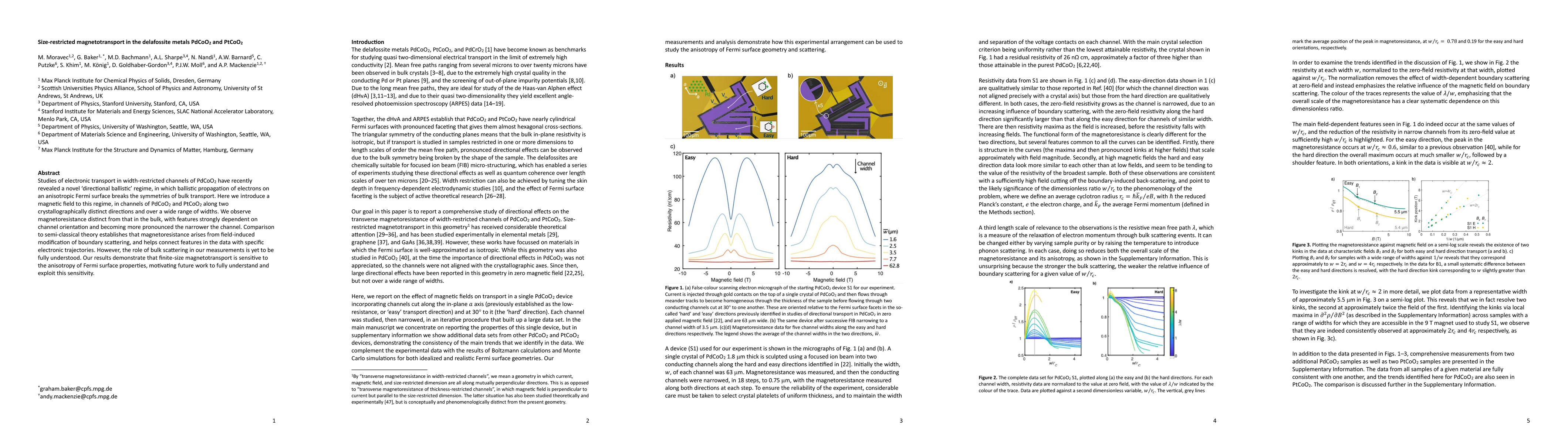 Thumbnail for Size-restricted magnetotransport in the delafossite metals PdCoO$_2$ and
  PtCoO$_2$