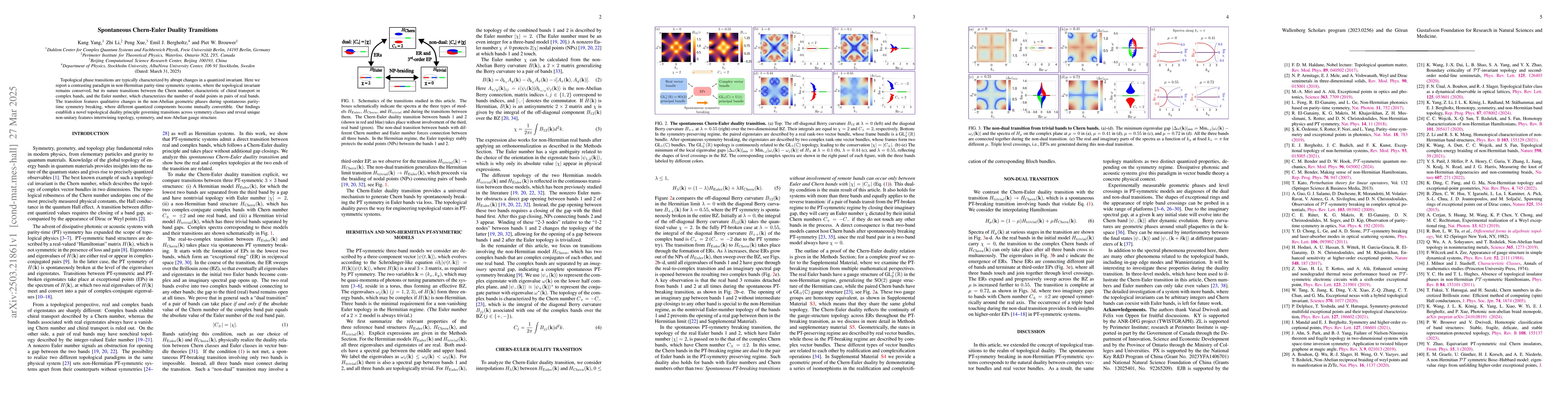 Thumbnail for Spontaneous Chern-Euler Duality Transitions