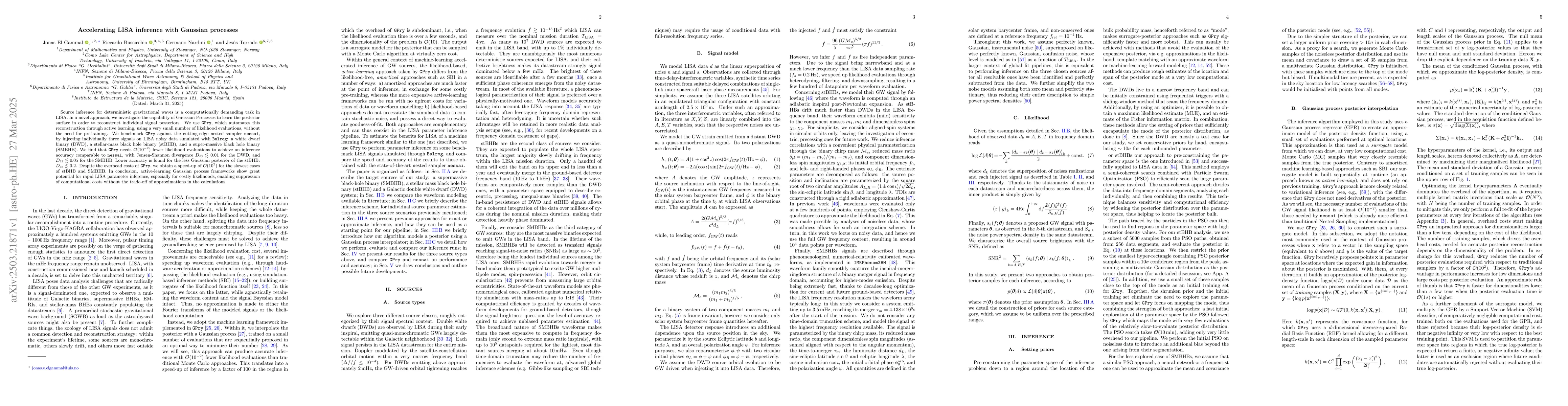 Thumbnail for Accelerating LISA inference with Gaussian processes