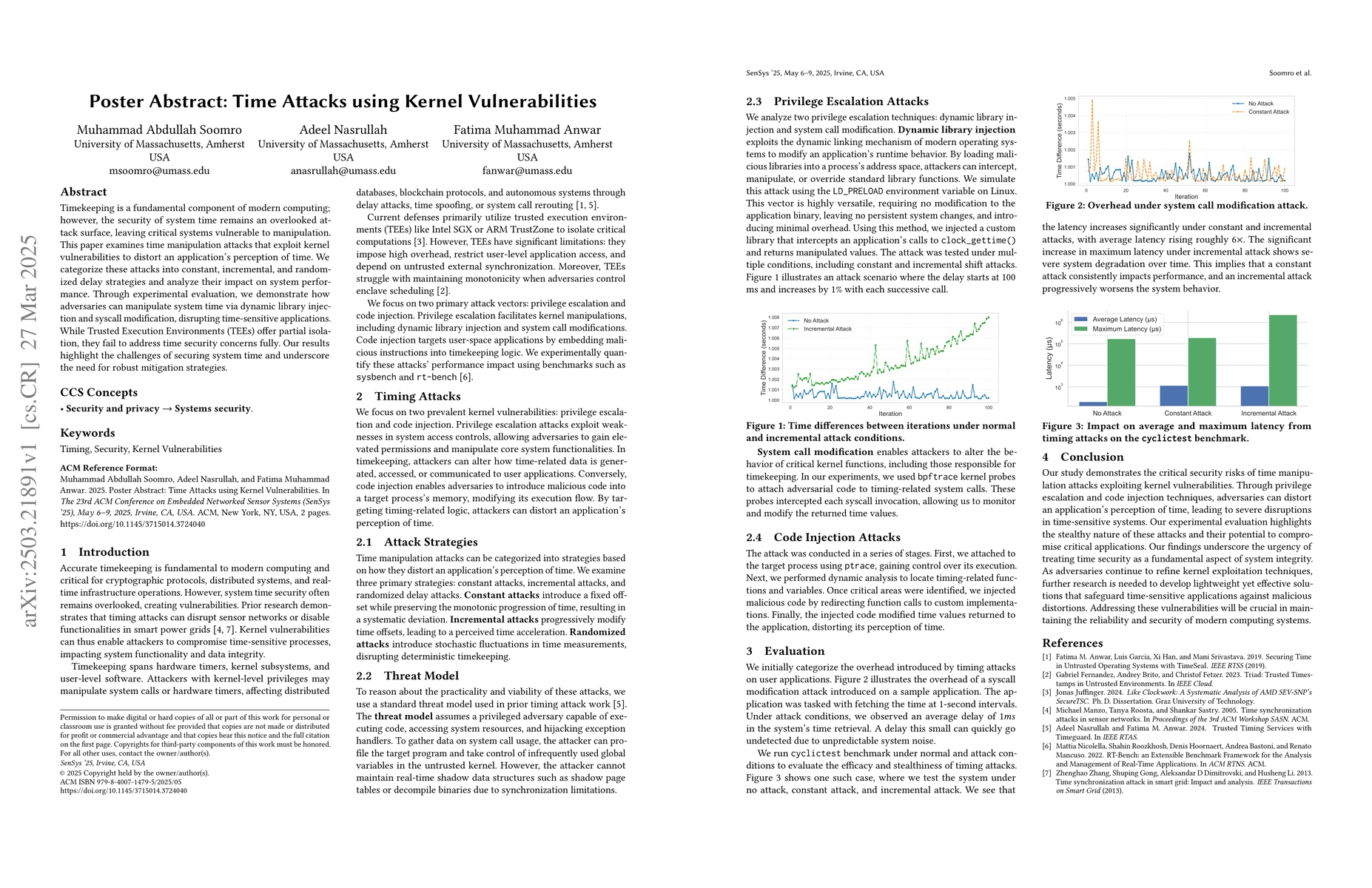 Thumbnail for Poster Abstract: Time Attacks using Kernel Vulnerabilities