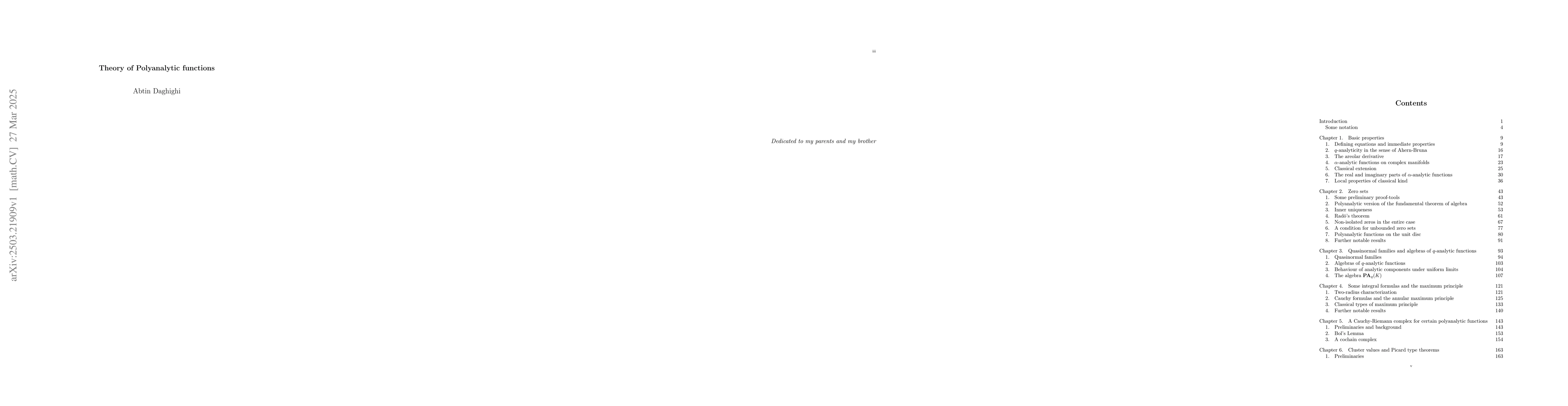 Thumbnail for Theory of Polyanalytic functions