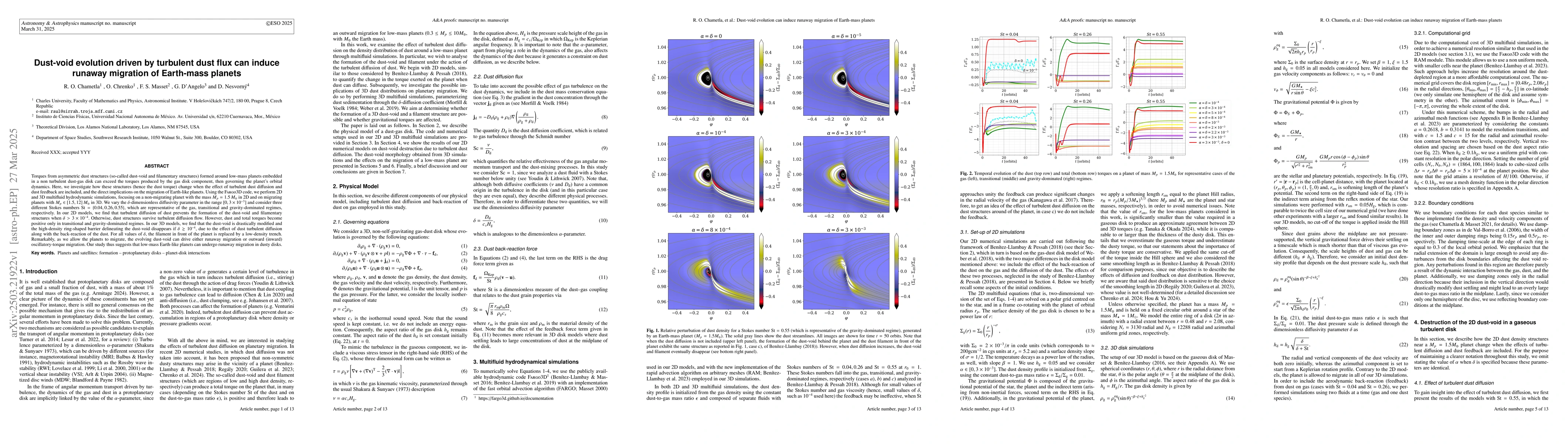 Thumbnail for Dust-void evolution driven by turbulent dust flux can induce runaway
  migration of Earth-mass planets