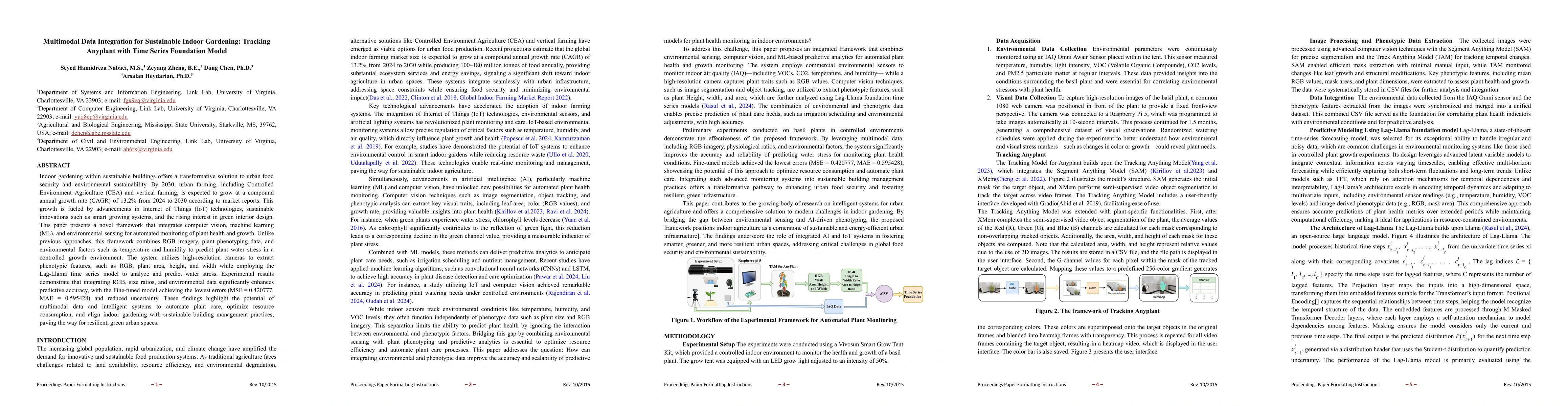 Thumbnail for Multimodal Data Integration for Sustainable Indoor Gardening: Tracking
  Anyplant with Time Series Foundation Model