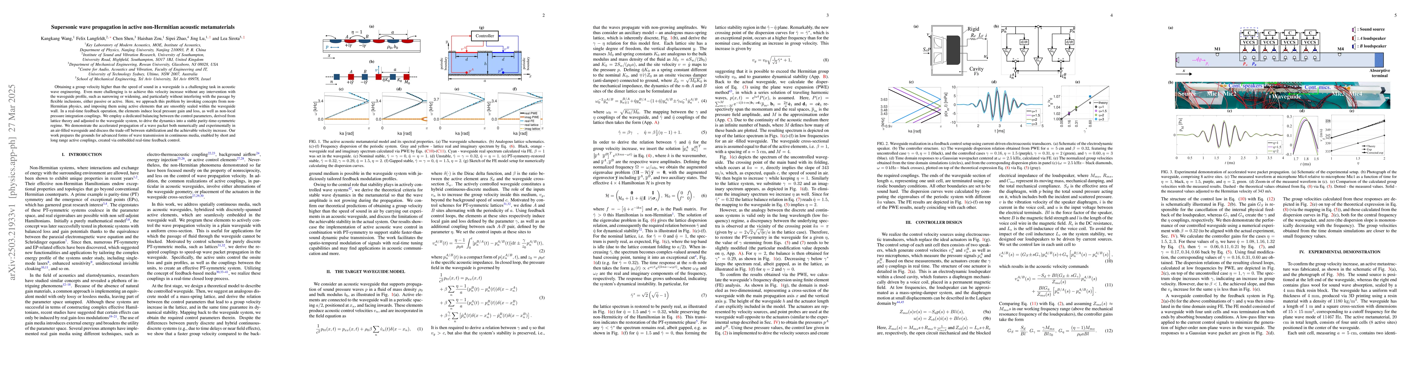 Thumbnail for Supersonic wave propagation in active non-Hermitian acoustic
  metamaterials
