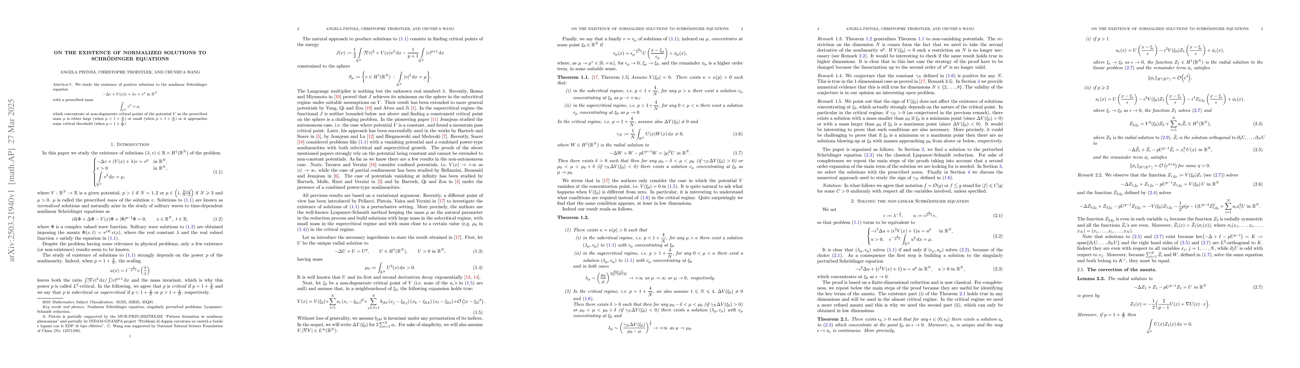 Thumbnail for On the existence of normalized solutions to Schrödinger equations