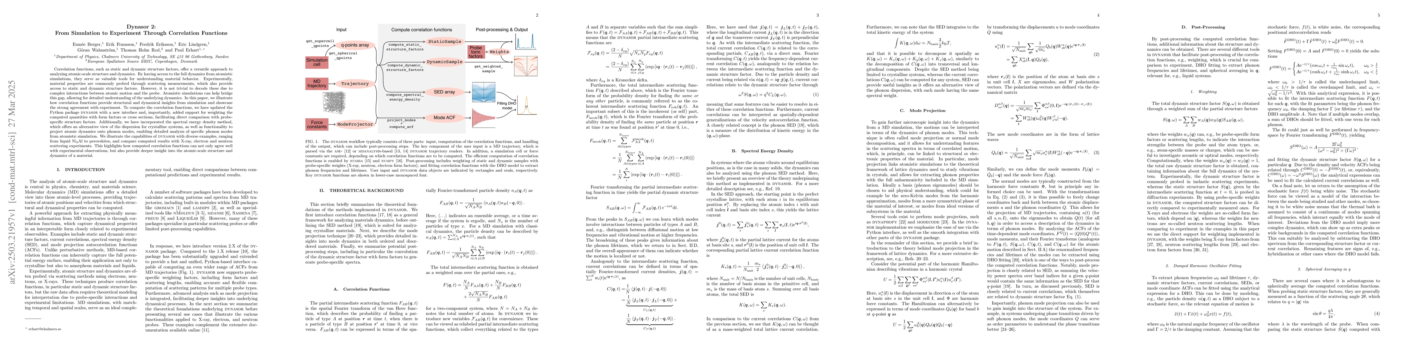 Thumbnail for Dynasor 2: From Simulation to Experiment Through Correlation Functions