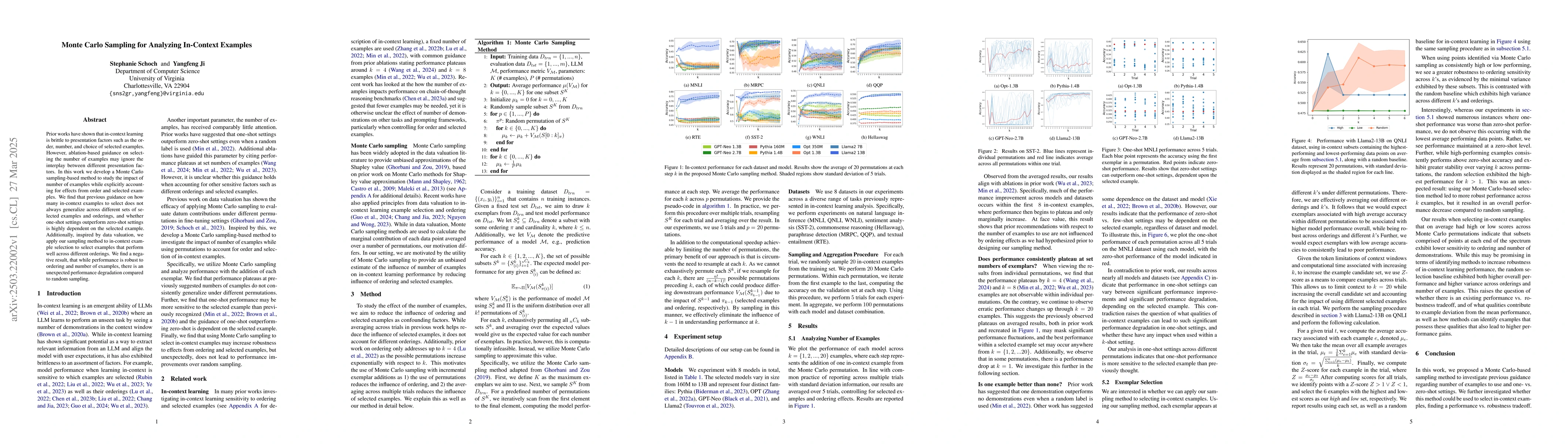 Thumbnail for Monte Carlo Sampling for Analyzing In-Context Examples
