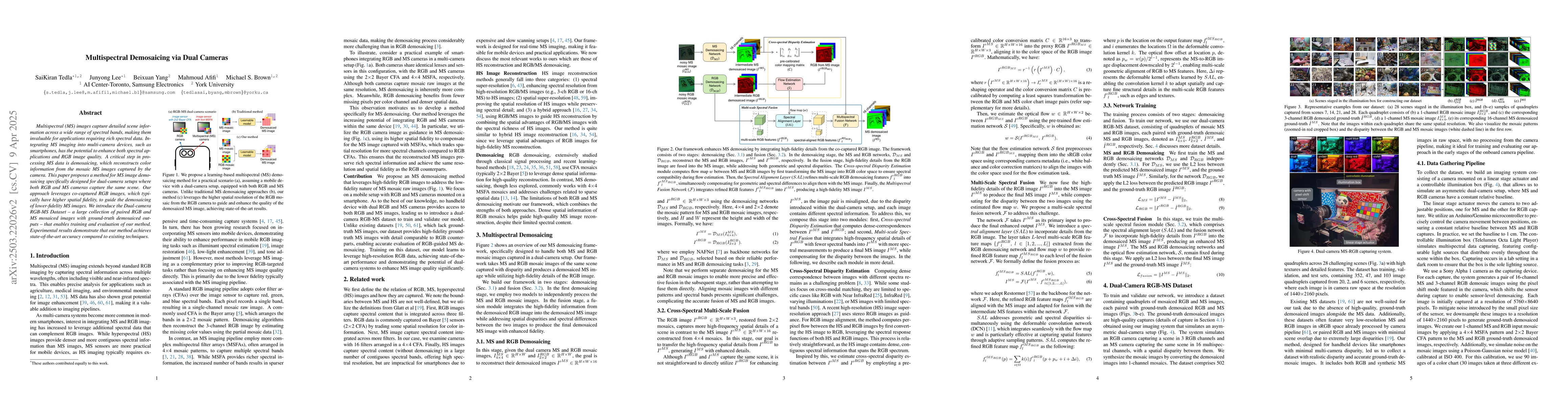 Thumbnail for Multispectral Demosaicing via Dual Cameras