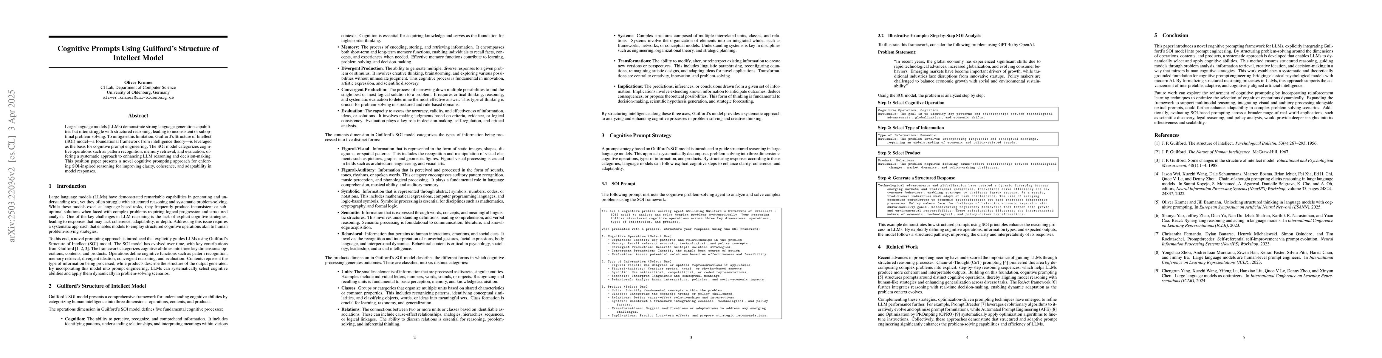 Thumbnail for Cognitive Prompts Using Guilford's Structure of Intellect Model