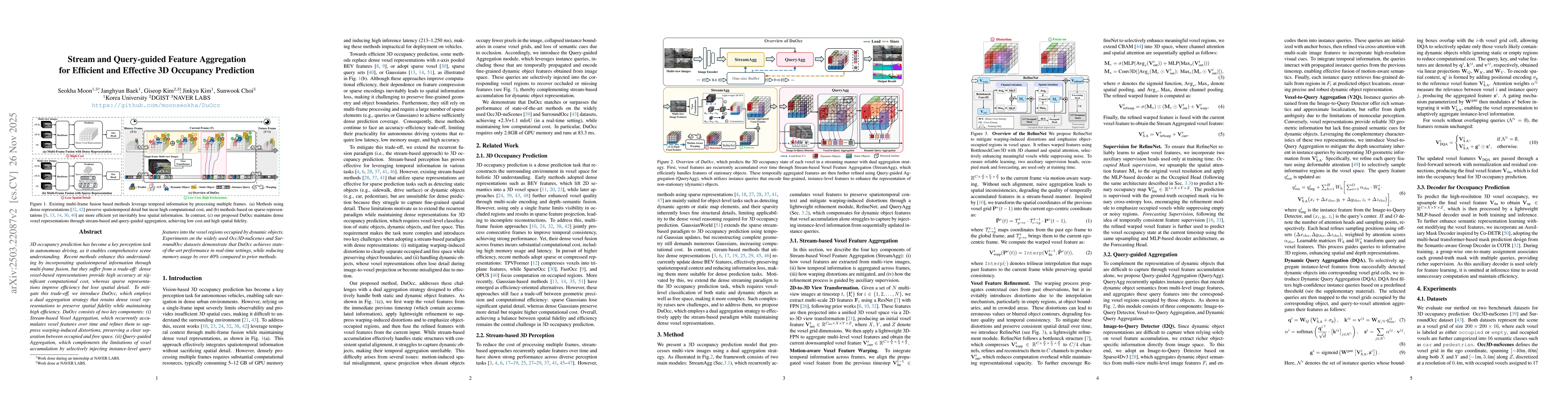 Thumbnail for Stream and Query-guided Feature Aggregation for Efficient and Effective 3D Occupancy Prediction