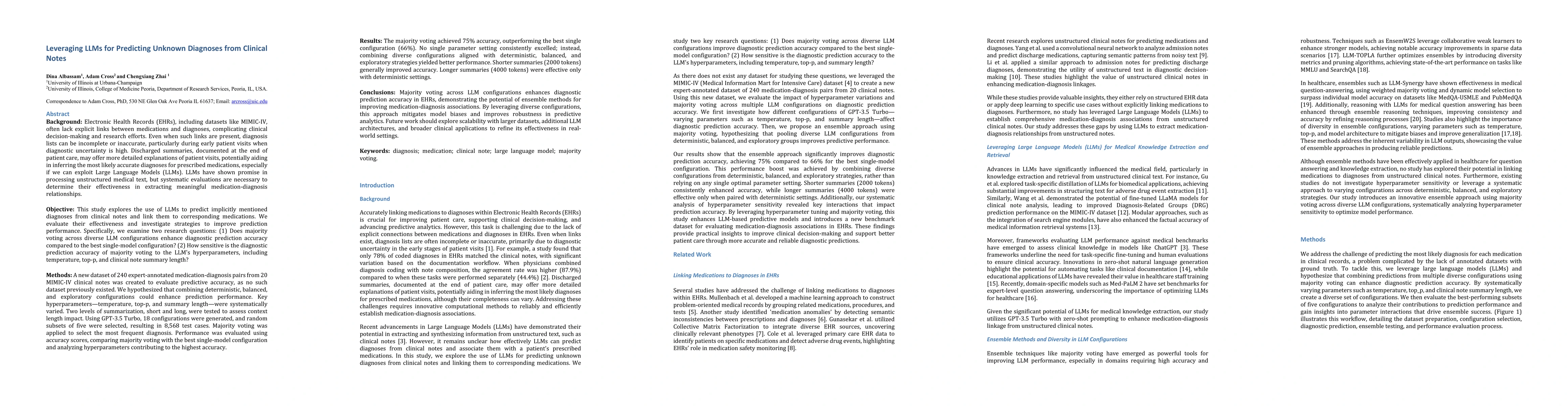 Thumbnail for Leveraging LLMs for Predicting Unknown Diagnoses from Clinical Notes