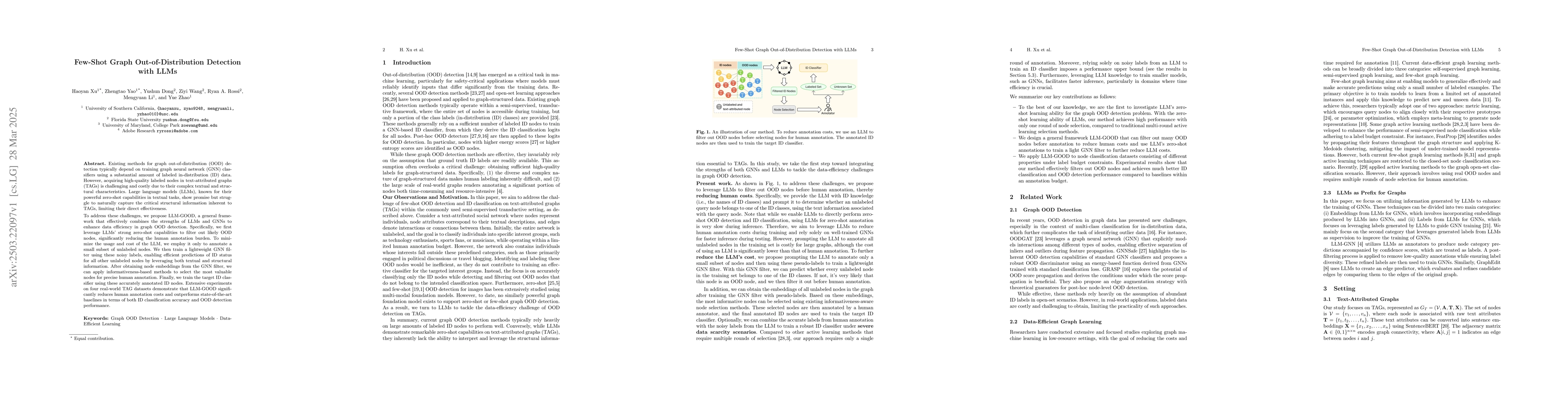 Thumbnail for Few-Shot Graph Out-of-Distribution Detection with LLMs
