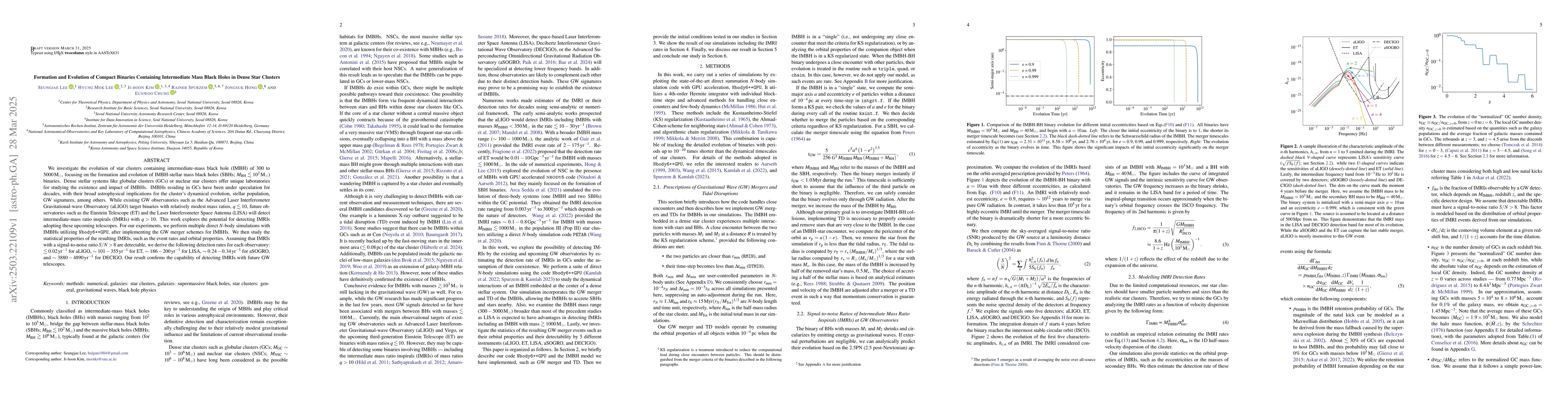 Thumbnail for Formation and Evolution of Compact Binaries Containing Intermediate Mass
  Black Holes in Dense Star Clusters`