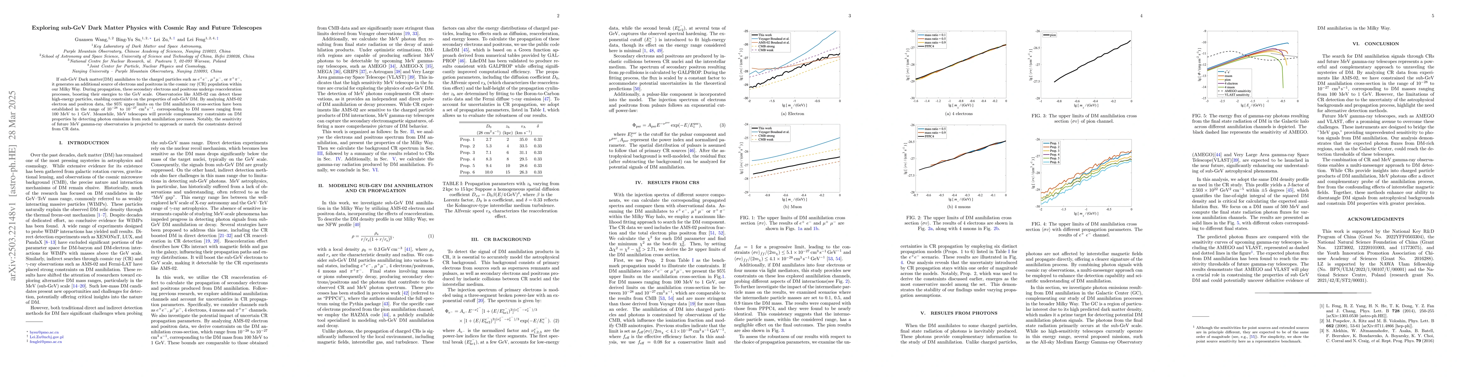 Thumbnail for Exploring sub-GeV Dark Matter Physics with Cosmic Ray and Future
  Telescopes