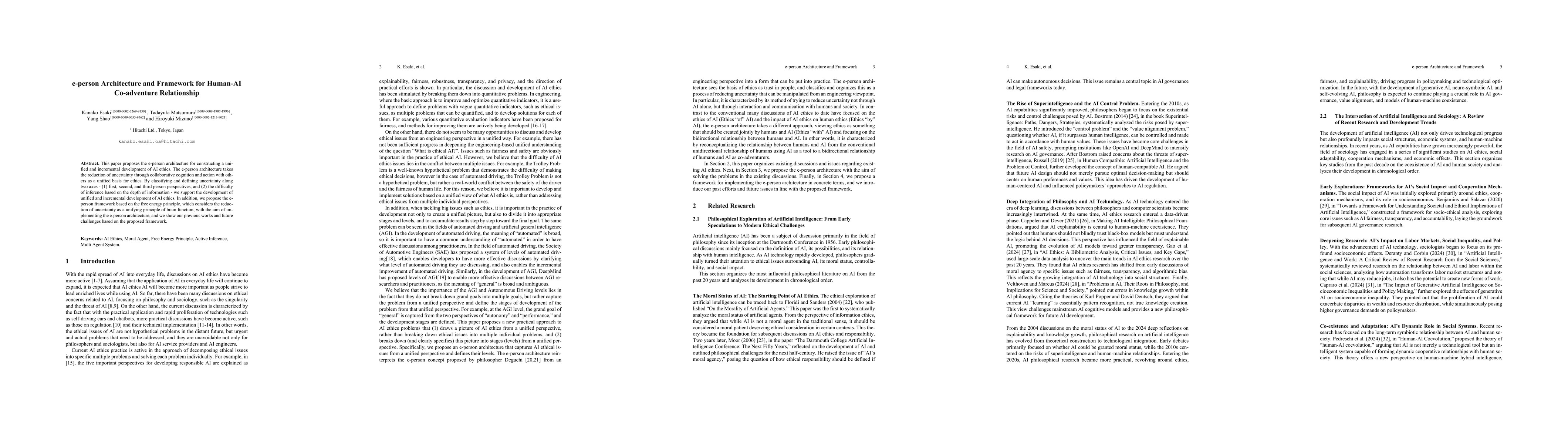 Thumbnail for e-person Architecture and Framework for Human-AI Co-adventure
  Relationship